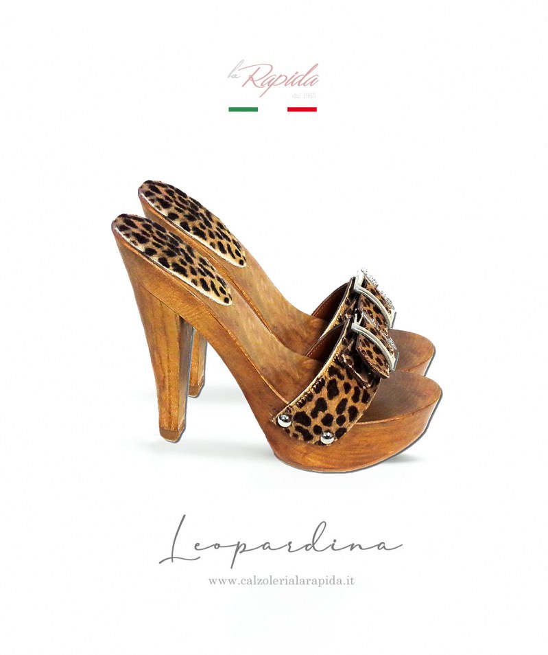 Zoccoli Glamour Chic Maculati Leopardati Sexy Eleganti